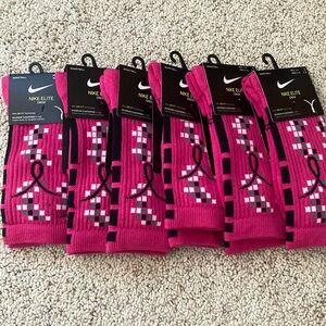 Pink Basketball Nike Elite Crew Socks